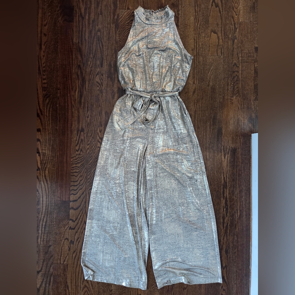 Vince Camuto Metallic Gold Jumpsuit